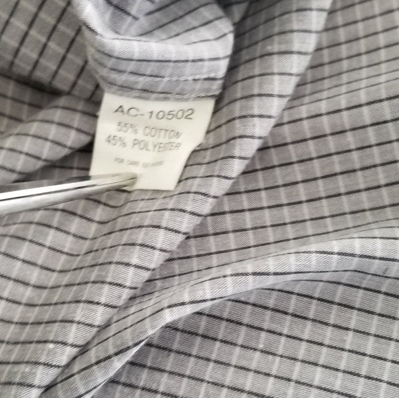 Crocodile Small check Cotton Blend Shirts in Mid Grey Color - Picture 7 of 9